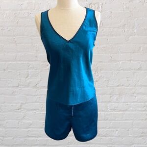 Victoria's Secret vintage gold label turquoise tank and short set